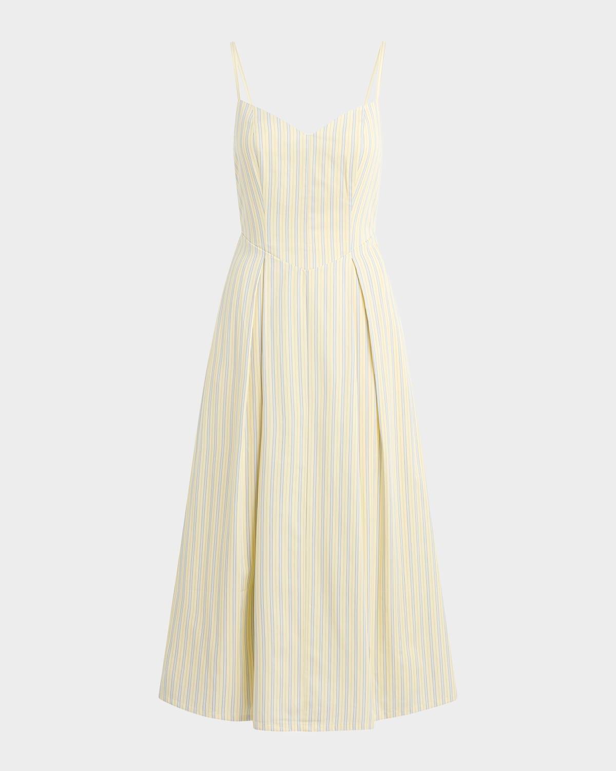 the rhone stripe midi dress