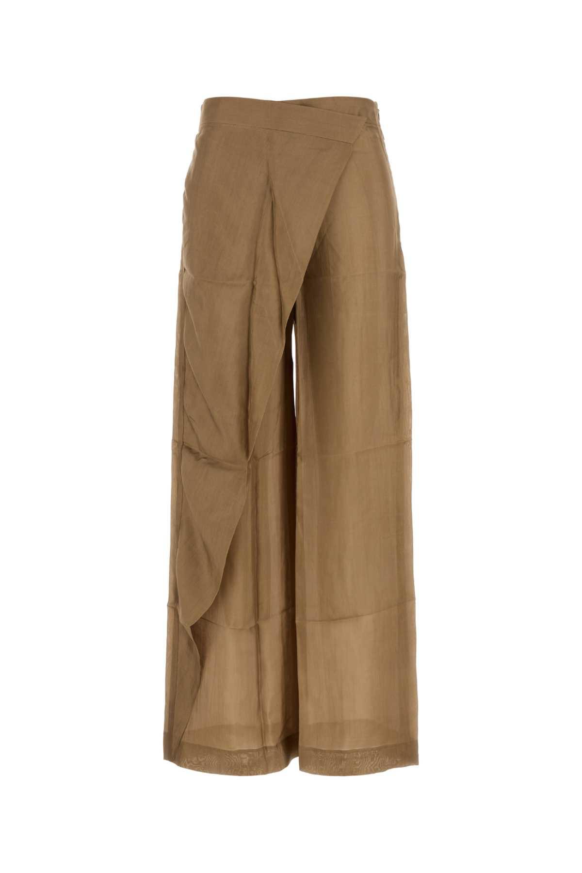 the rose ibiza camel silk amanda pant