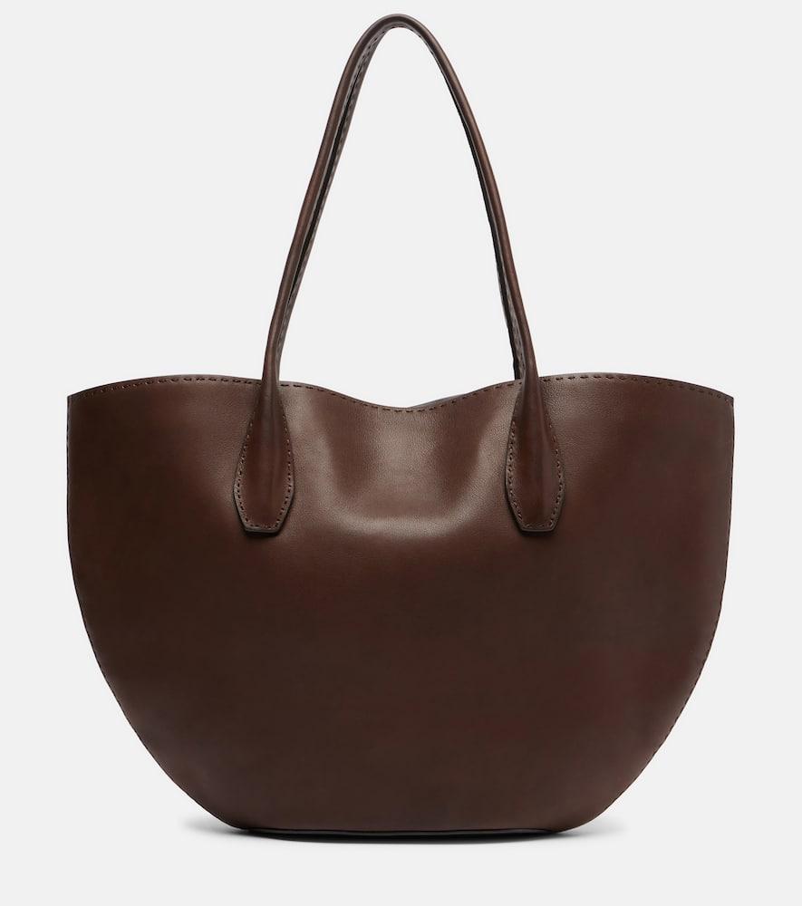 the row alger leather tote bag