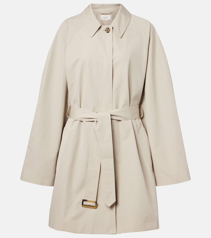 the row amaya belted cotton car coat