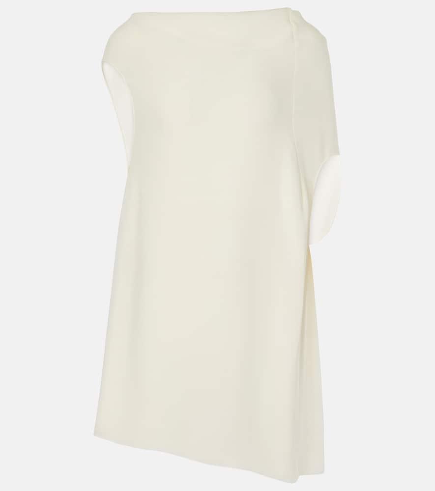 the row aria draped silk crêpe top