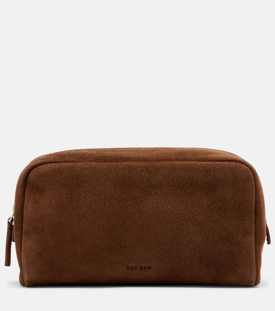 the row astra small suede pouch