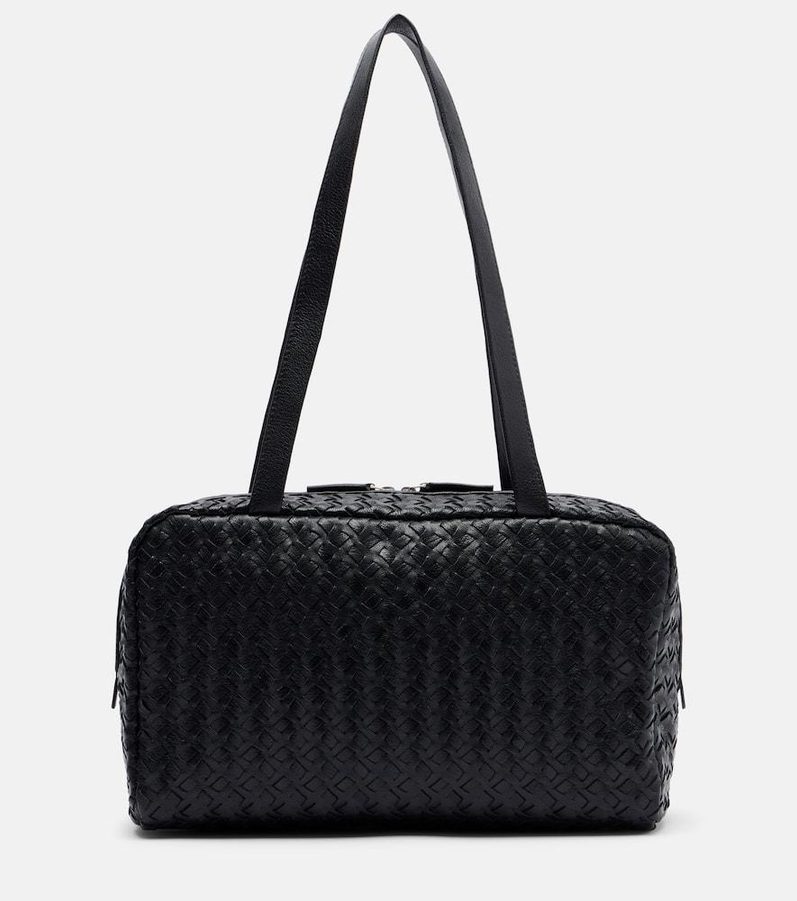 the row astra woven leather shoulder bag