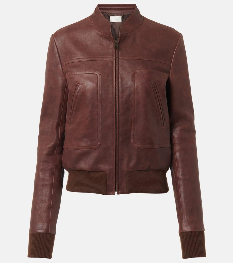 the row bader leather jacket