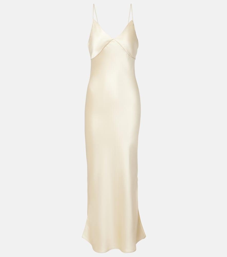 the row barika silk satin slip dress