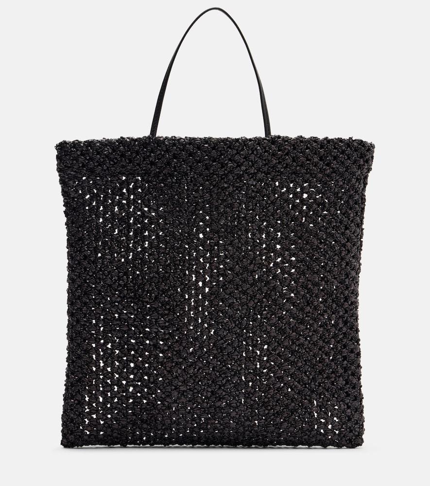 the row barn small raffia tote bag