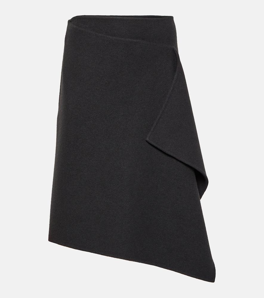 the row bartellina draped cashmere midi skirt