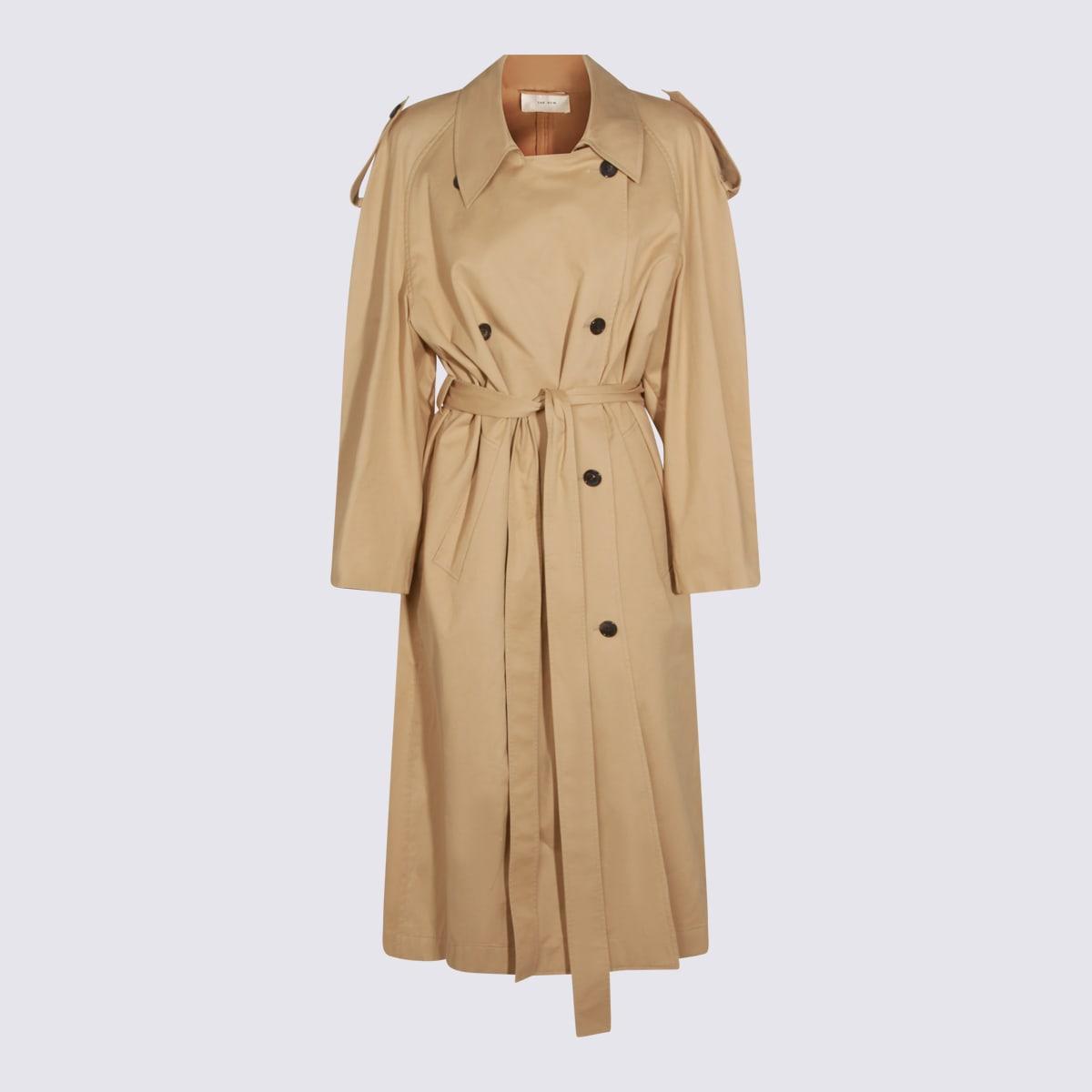 the row beige cotton dester trench coat