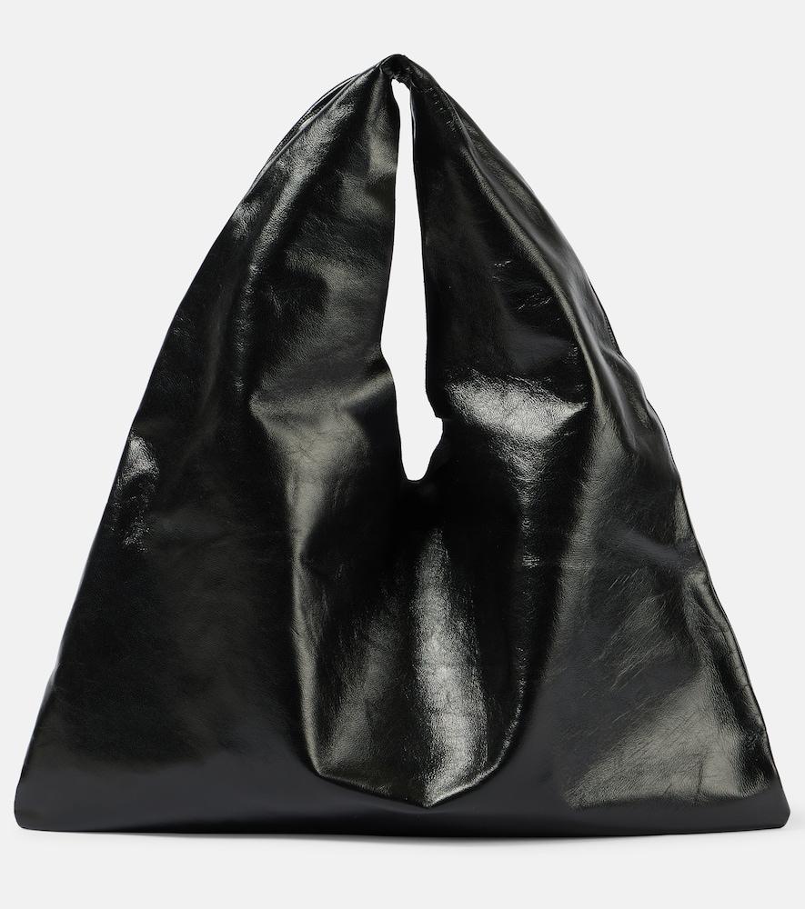 the row bindle small leather tote bag