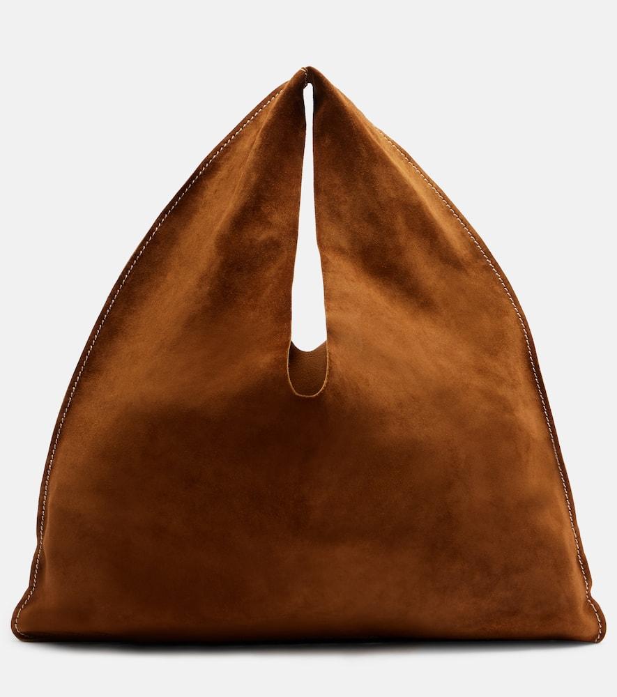 the row bindle small suede tote bag