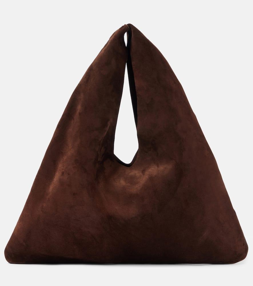 the row bindle small suede tote bag