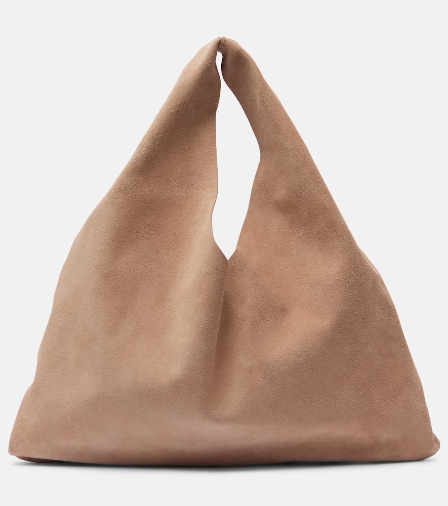 the row bindle small suede tote bag