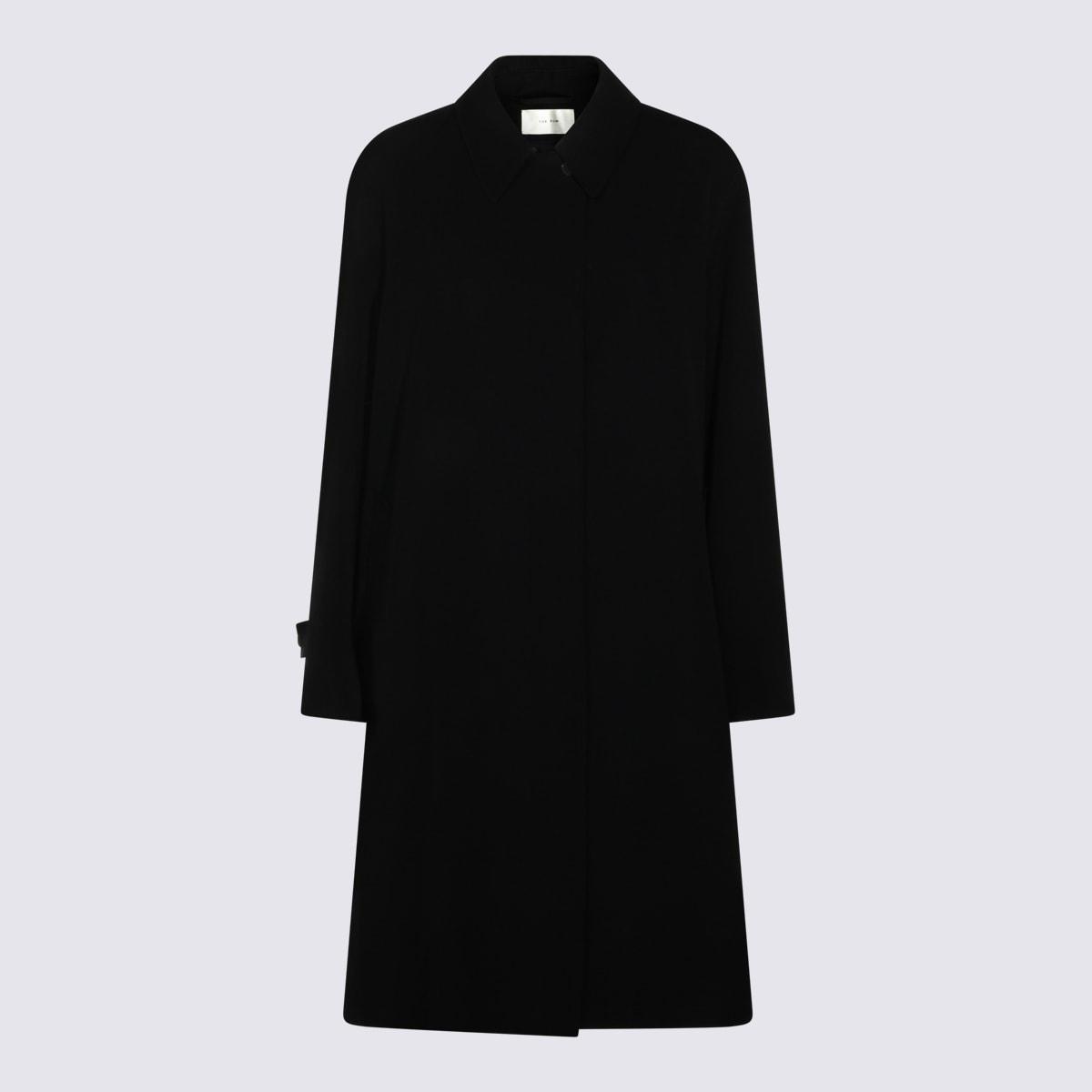 the row black wool dayton trench coat