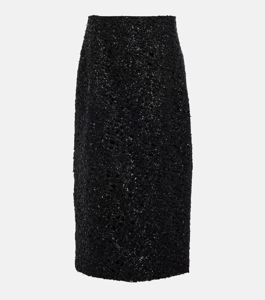 the row boucle wool maxi skirt