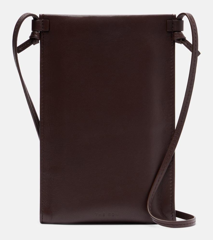 the row camie leather pouch with strap