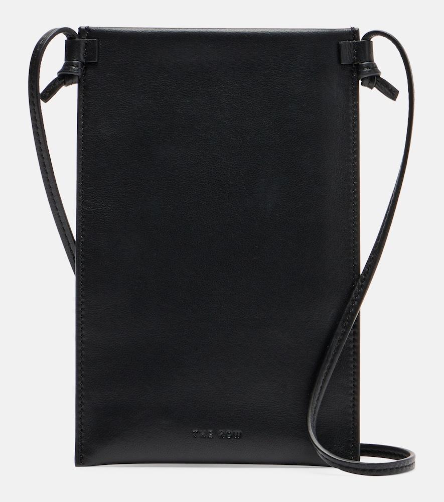 the row camie leather pouch with strap
