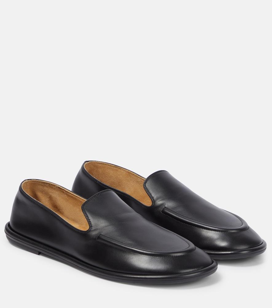 the row canal leather loafers