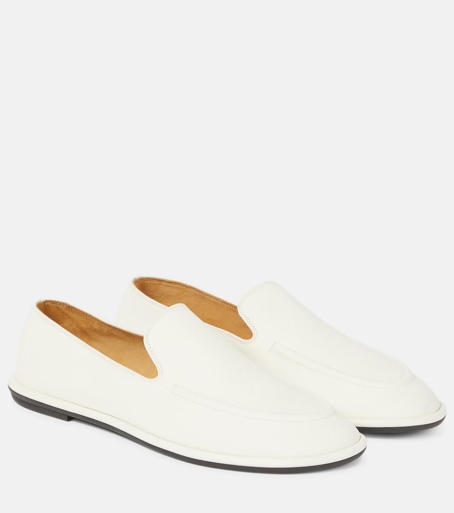 the row canal leather loafers