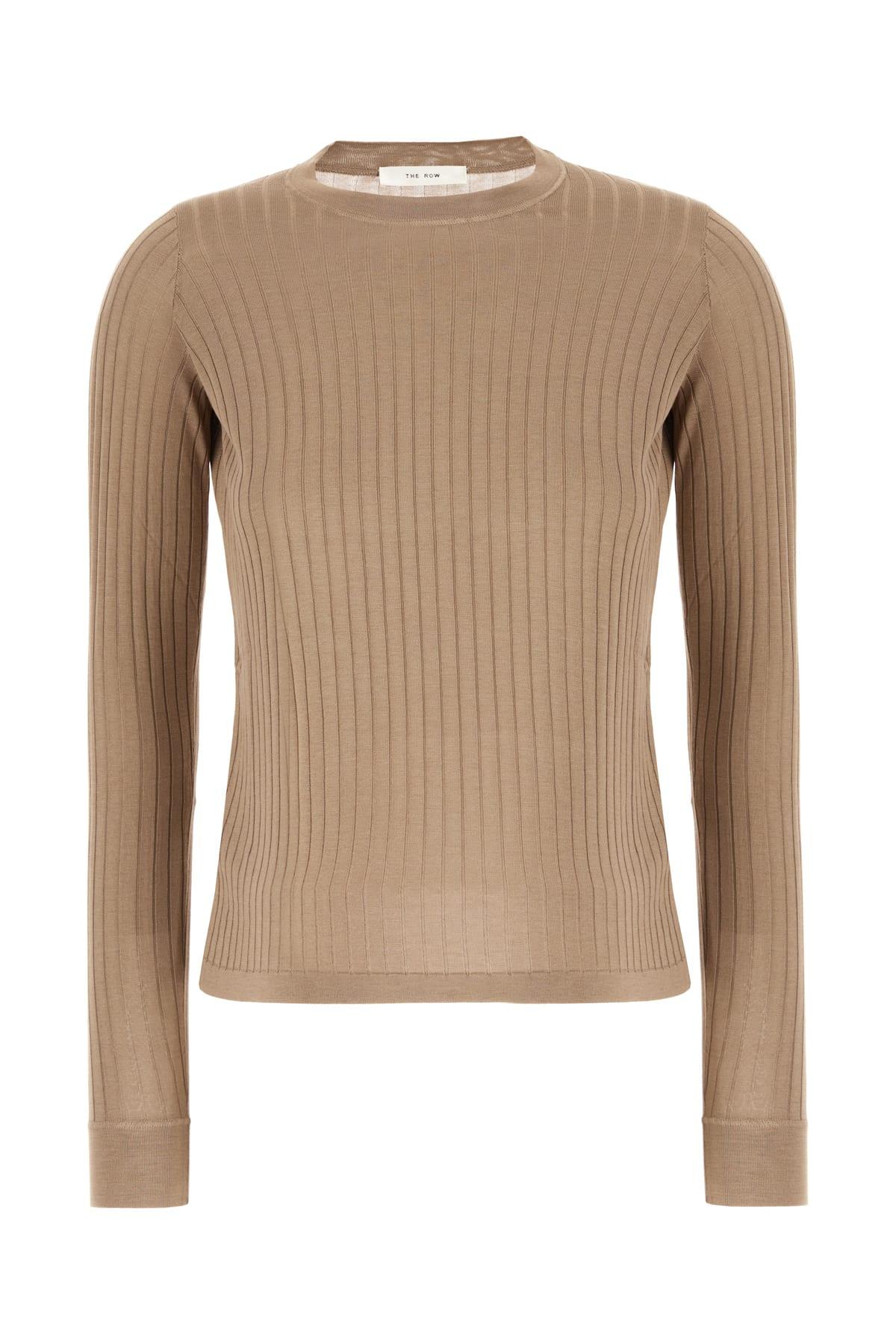 the row cappuccino viscose blend top