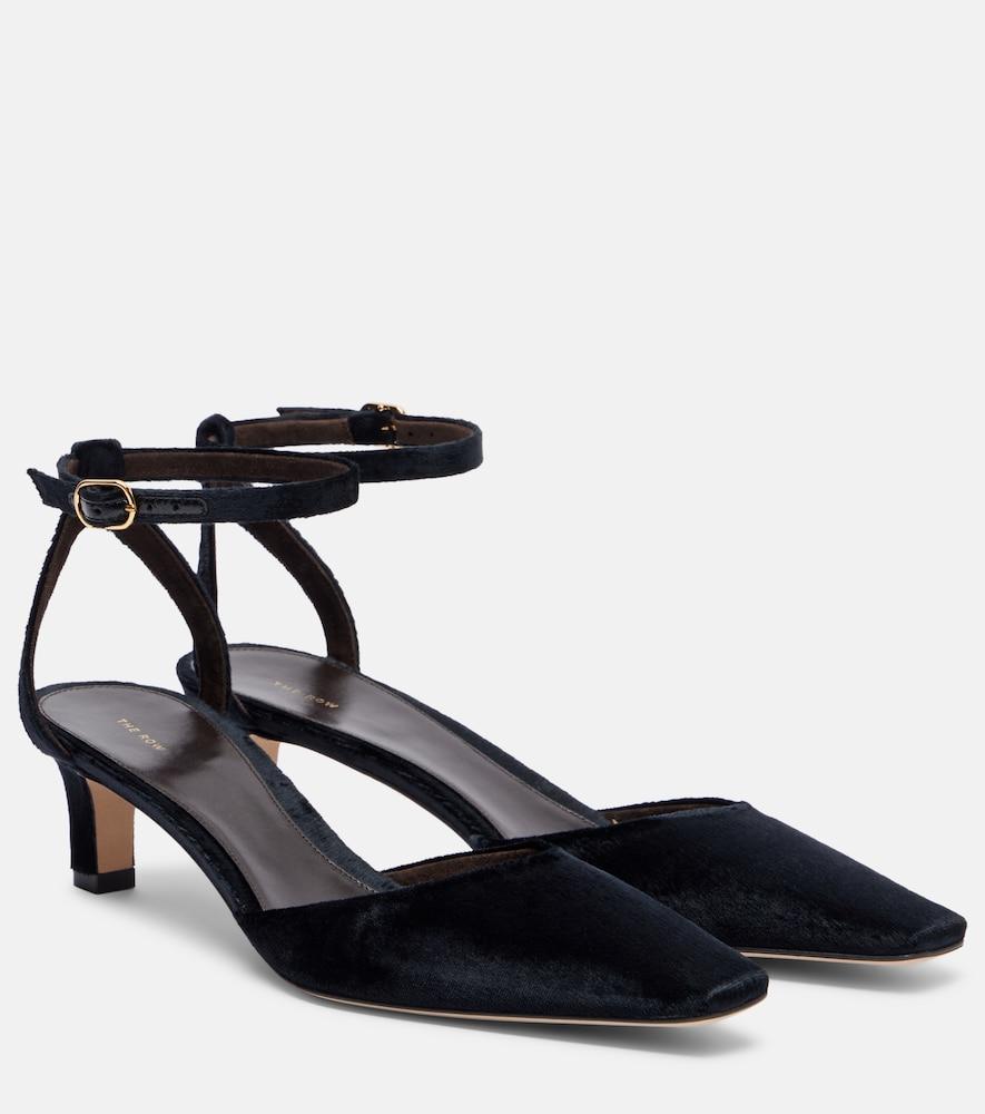 the row carla 45 velvet pumps