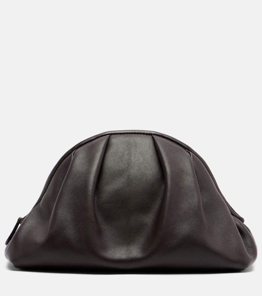 the row charlotte small leather clutch
