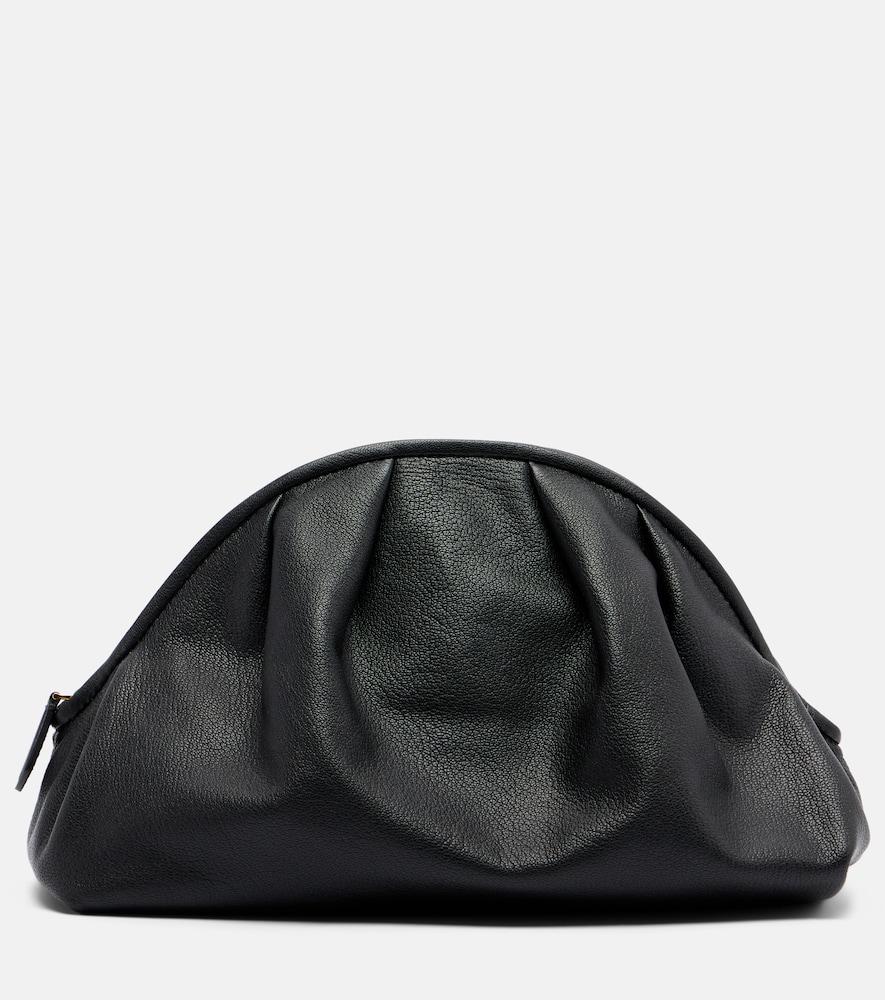 the row charlotte small leather clutch