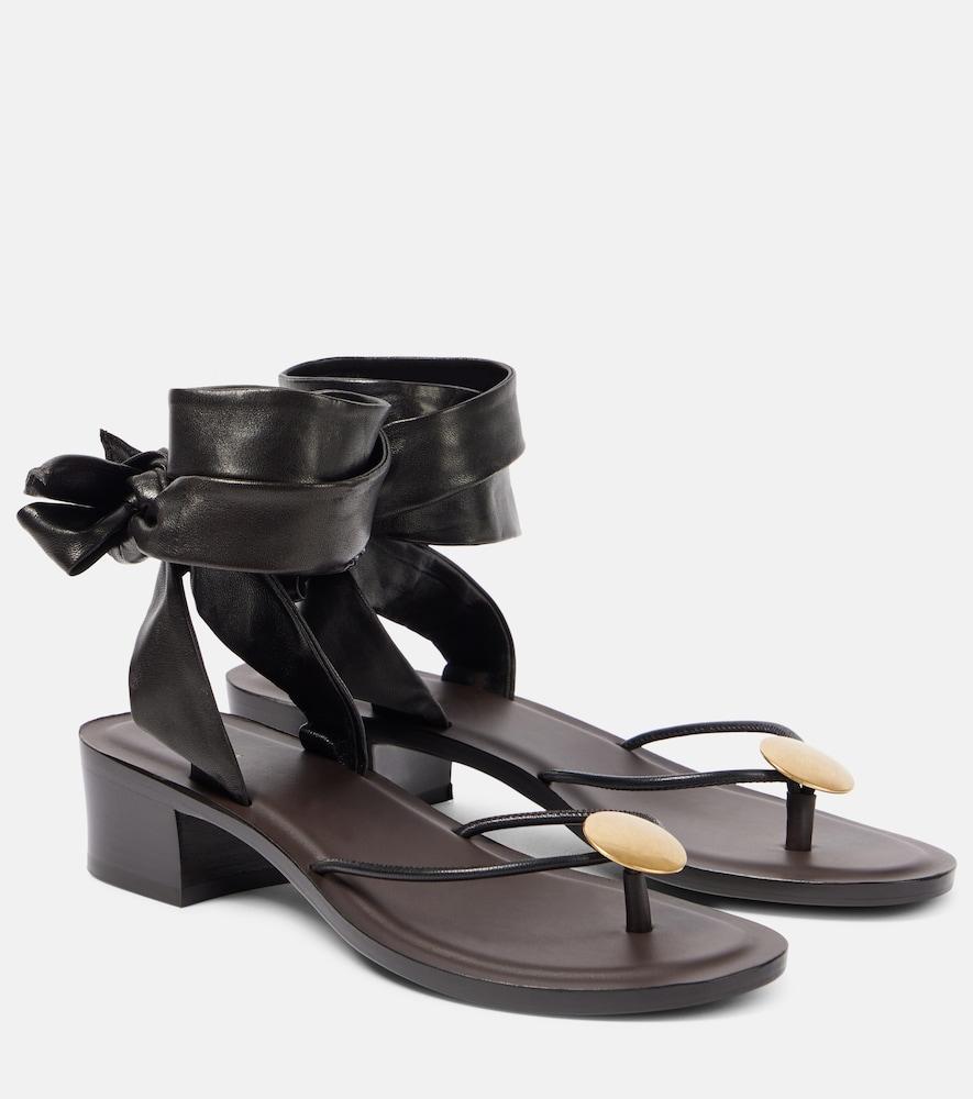 the row cord leather thong sandals