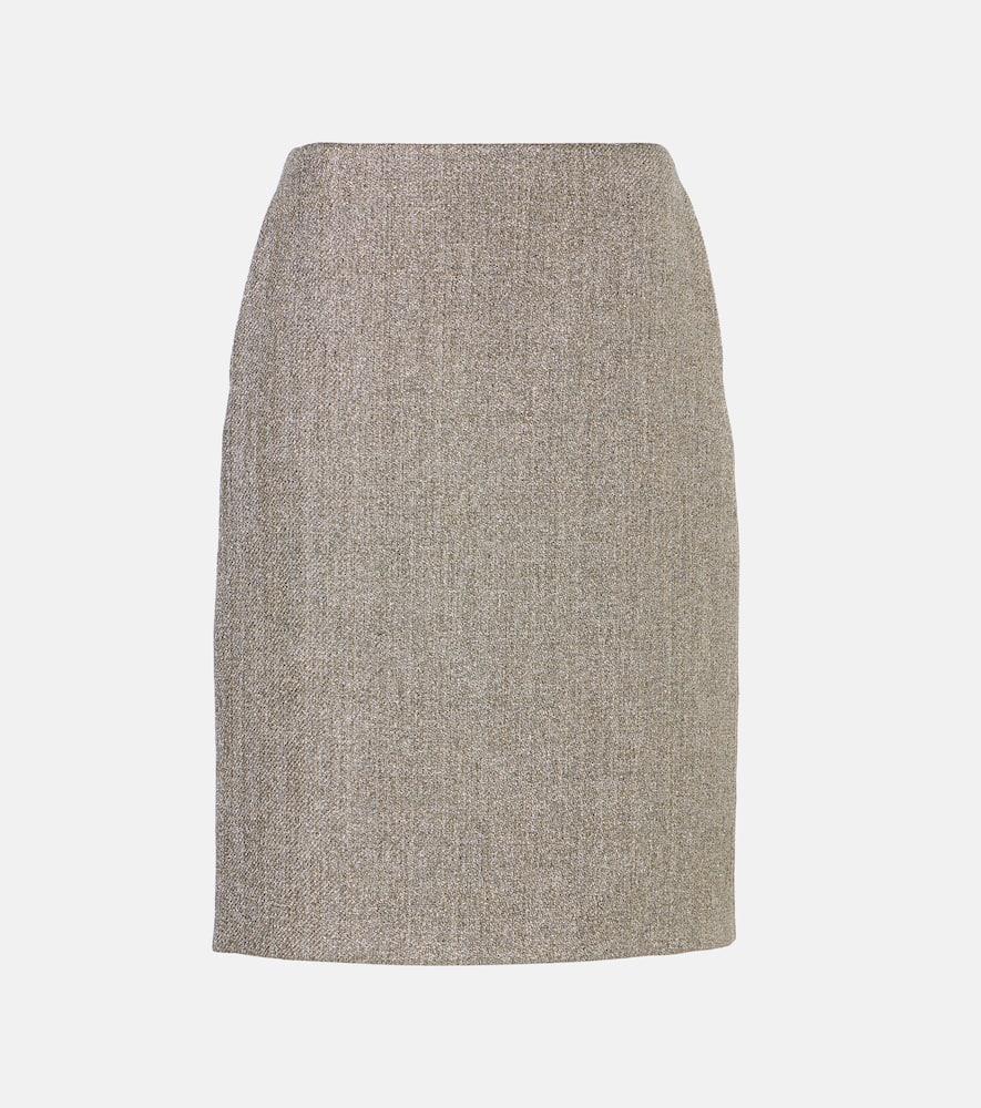 the row corinna lamé canvas pencil skirt
