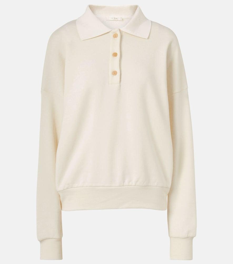 the row corzas cotton and cashmere polo sweater