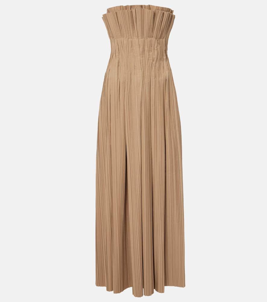 the row cristel pleated poplin bustier gown