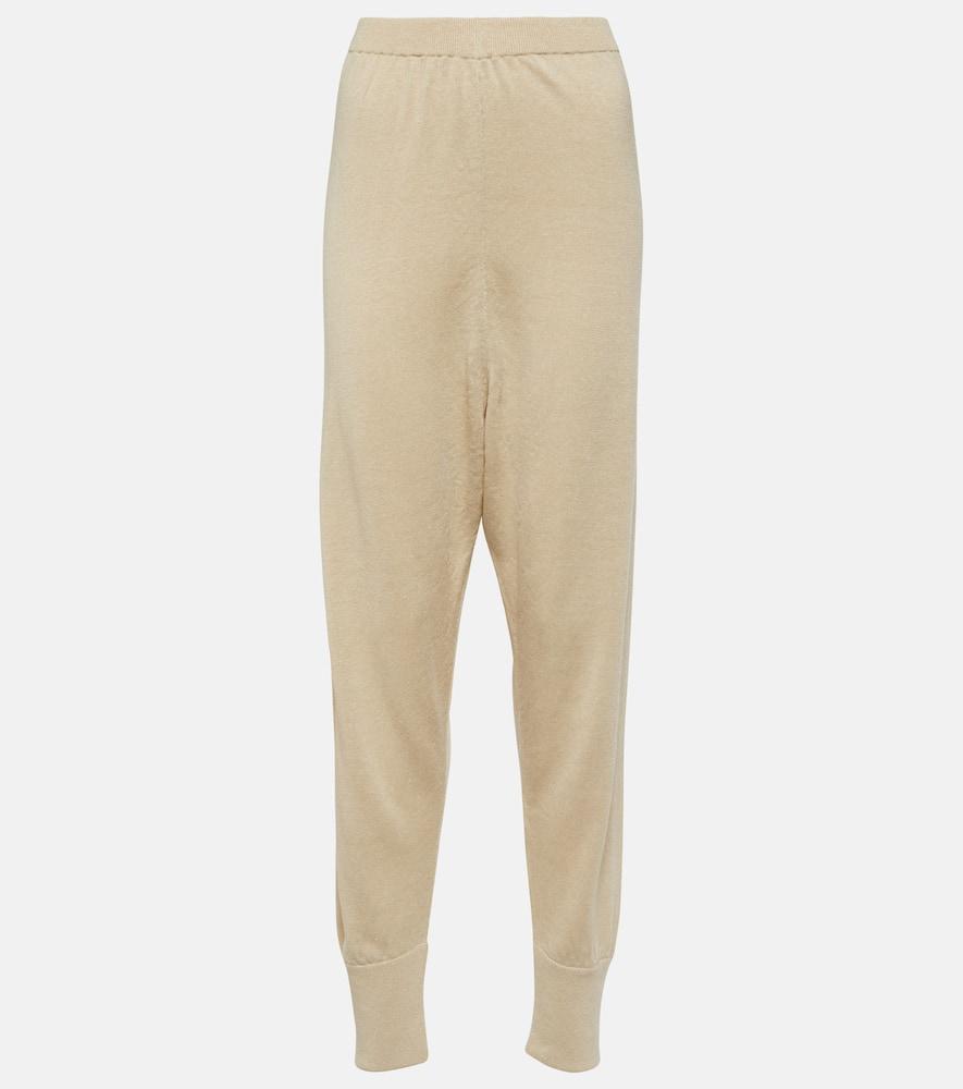 the row dalbero linen and silk tapered pants