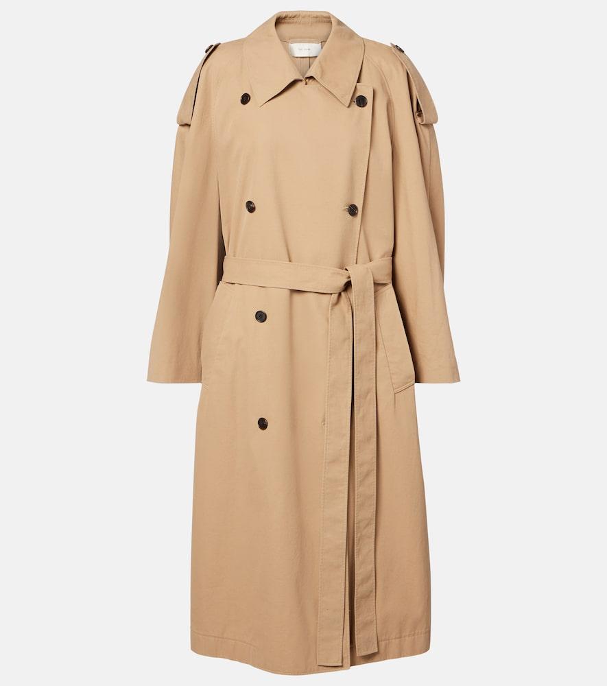 the row dester cotton and cashmere trench coat