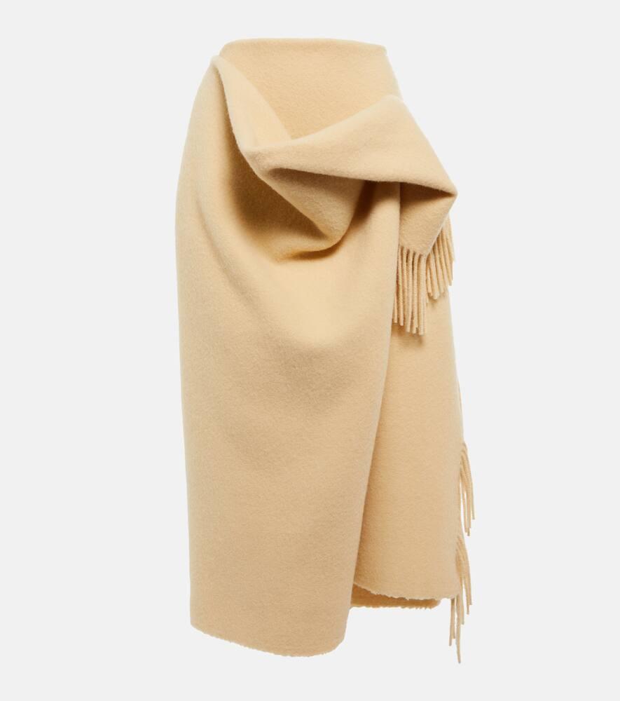 the row dianne draped wool maxi skirt