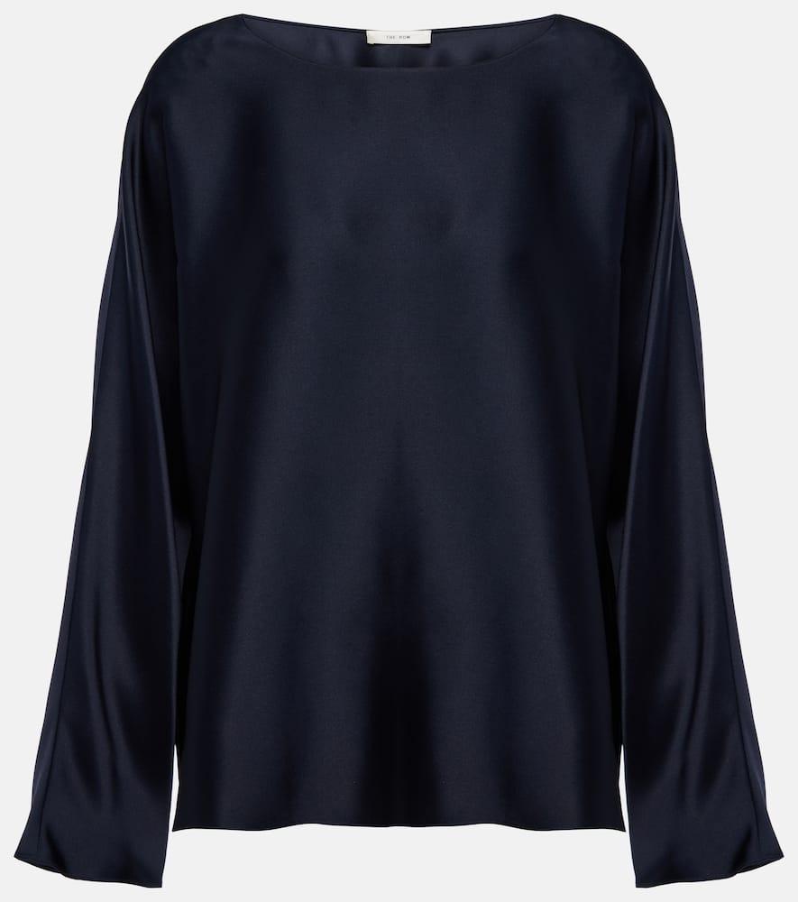 the row dylia silk satin blouse