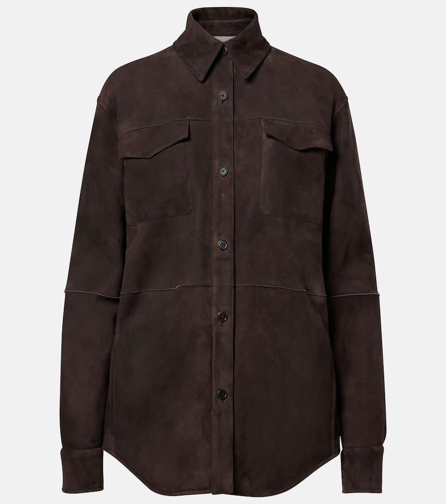 the row gwena suede overshirt