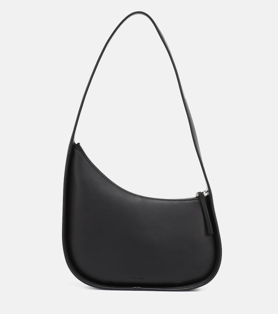 the row half moon leather shoulder bag