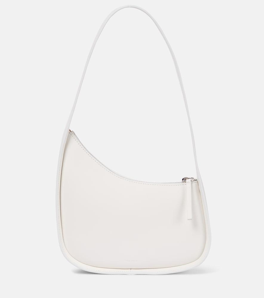 the row half moon leather shoulder bag
