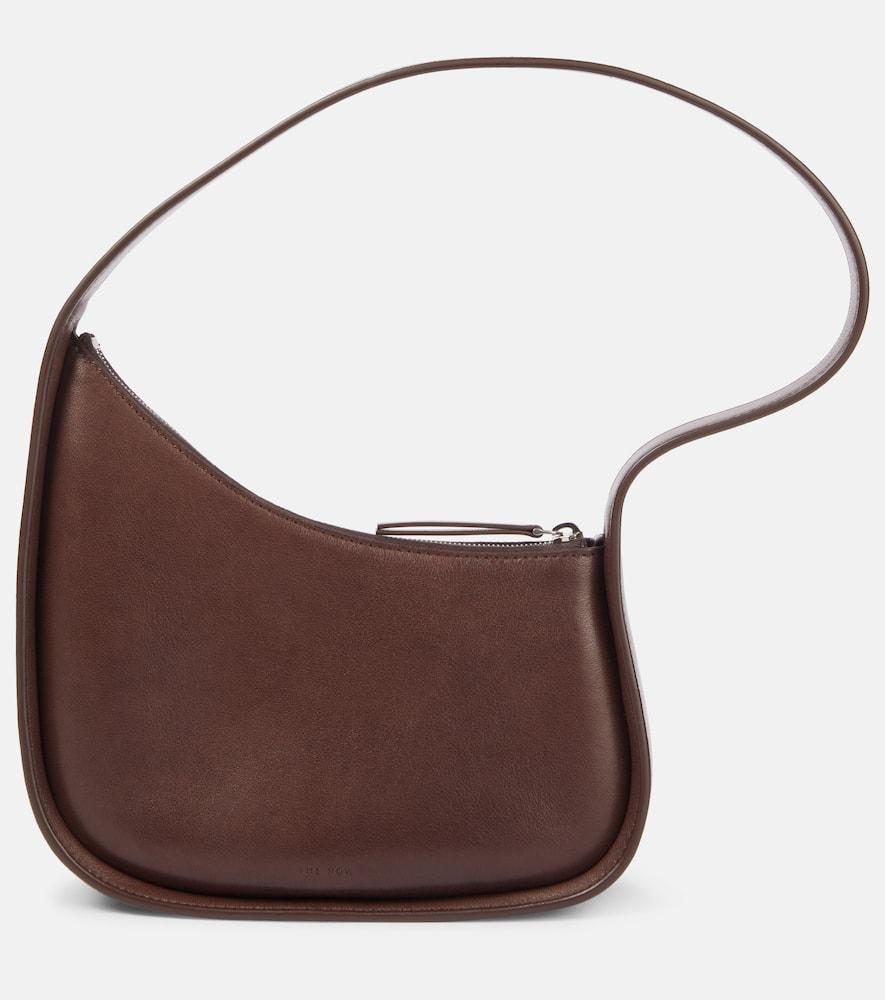 the row half moon leather shoulder bag