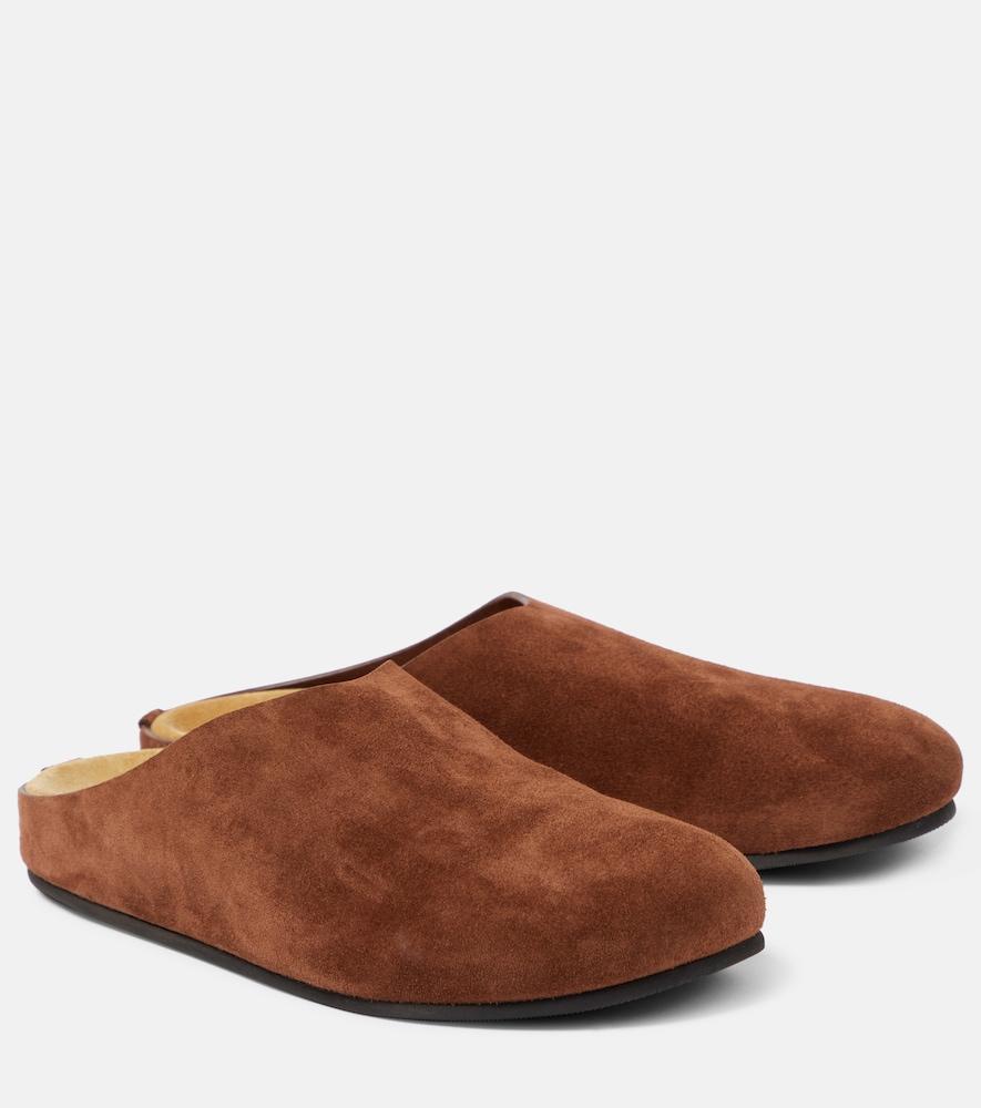 the row hugo suede mules