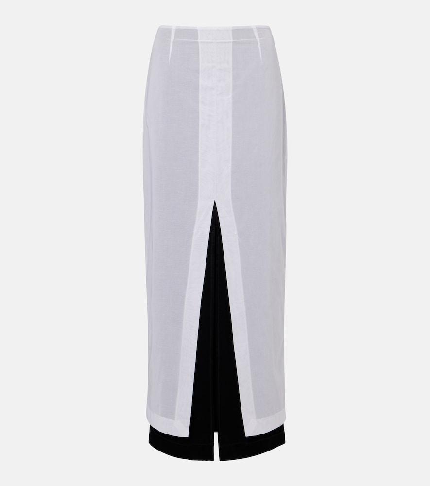 the row iphora layered cotton maxi skirt