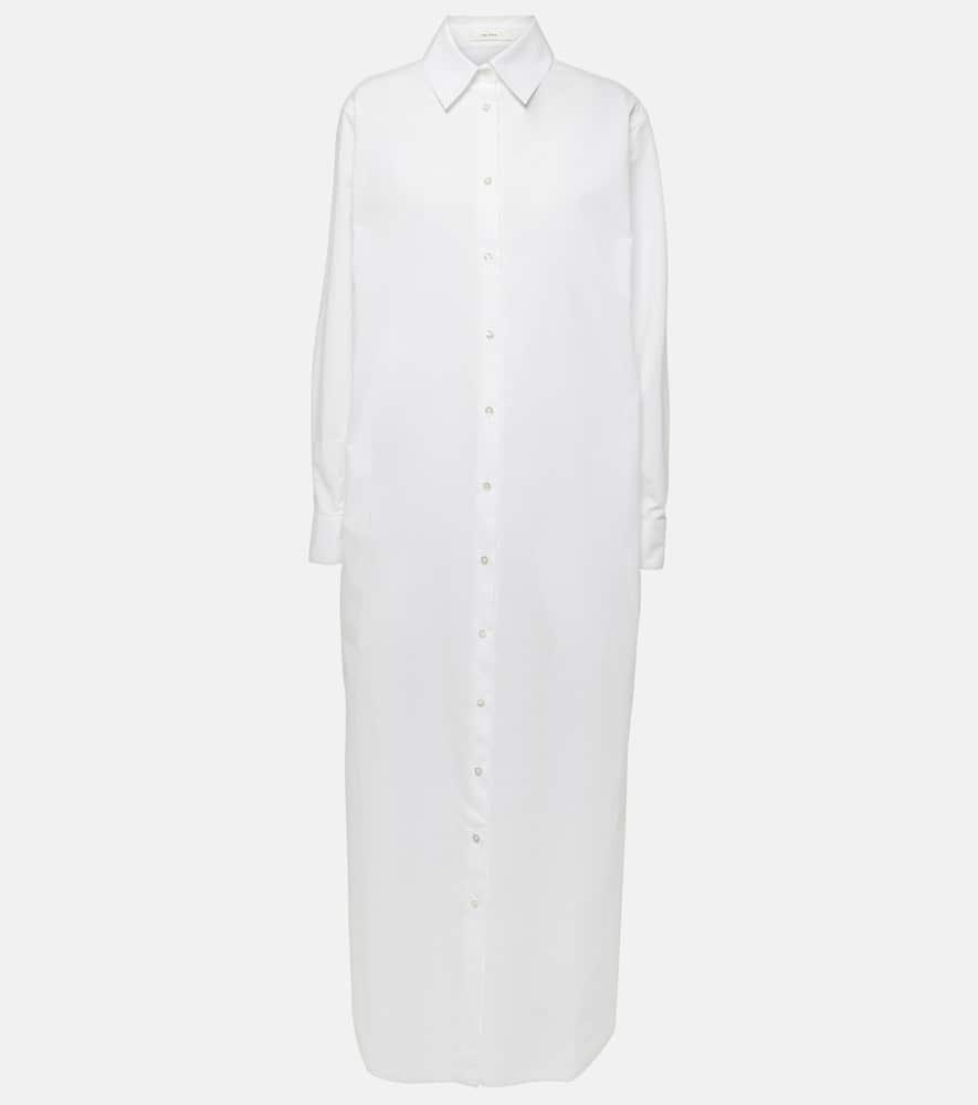 the row izumi oversized cotton poplin shirt dress
