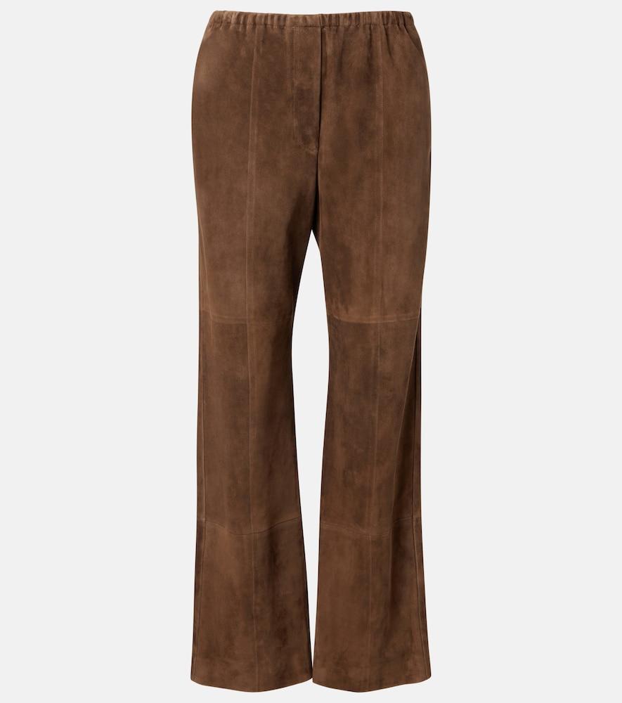 the row kenan suede bootcut pants