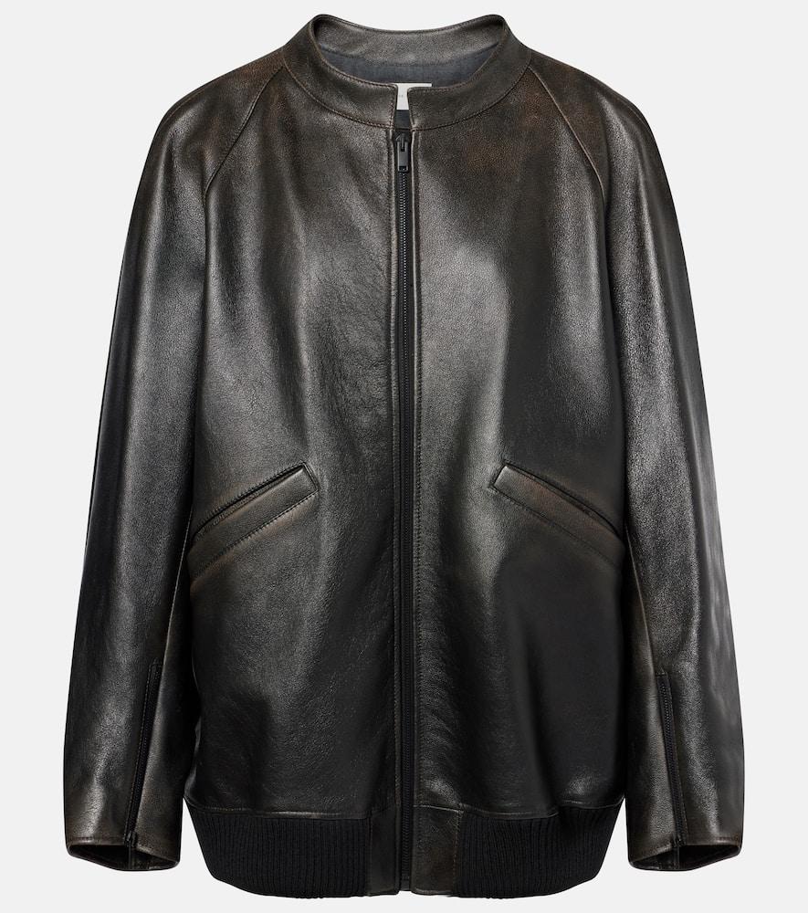 the row kengia leather bomber jacket
