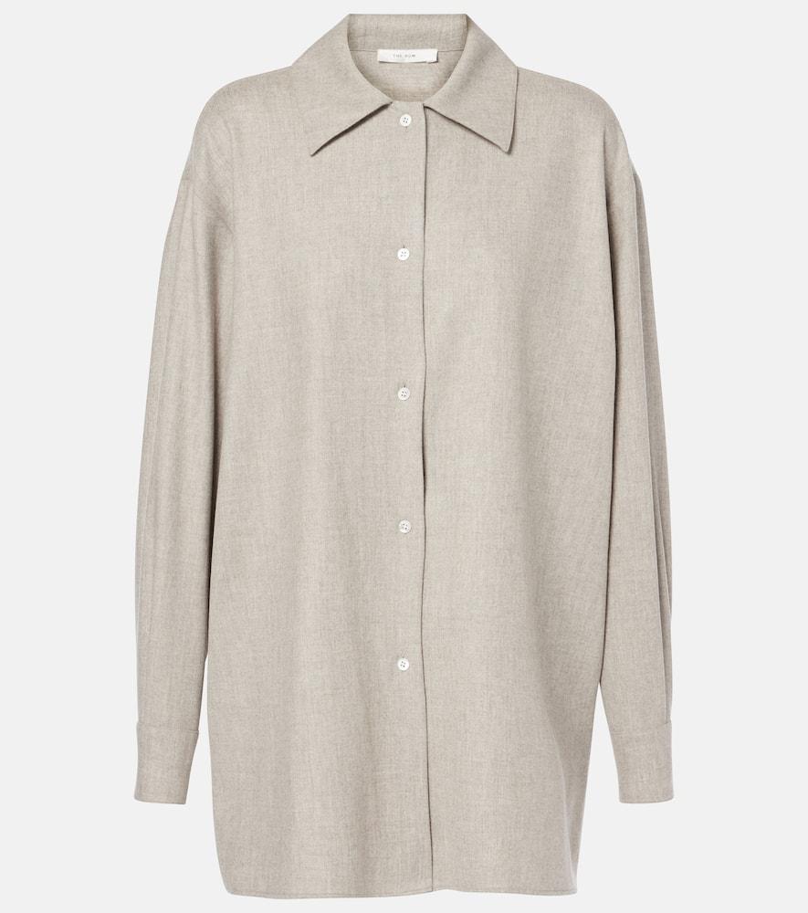 the row komako wool and cashmere shirt