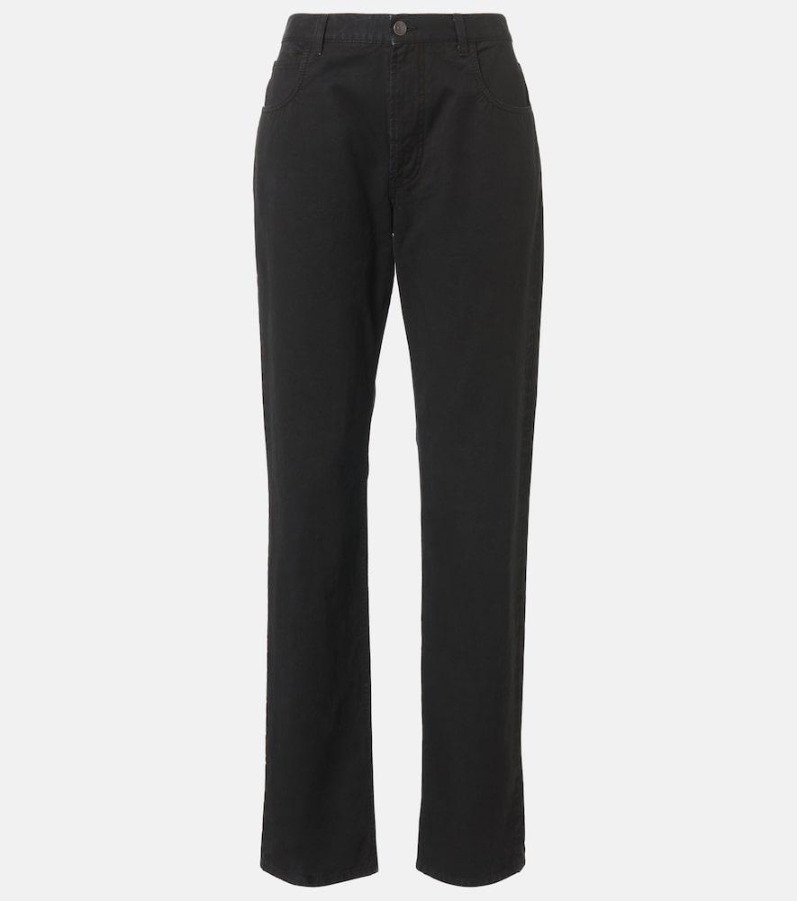 the row landais cotton canvas straight pants