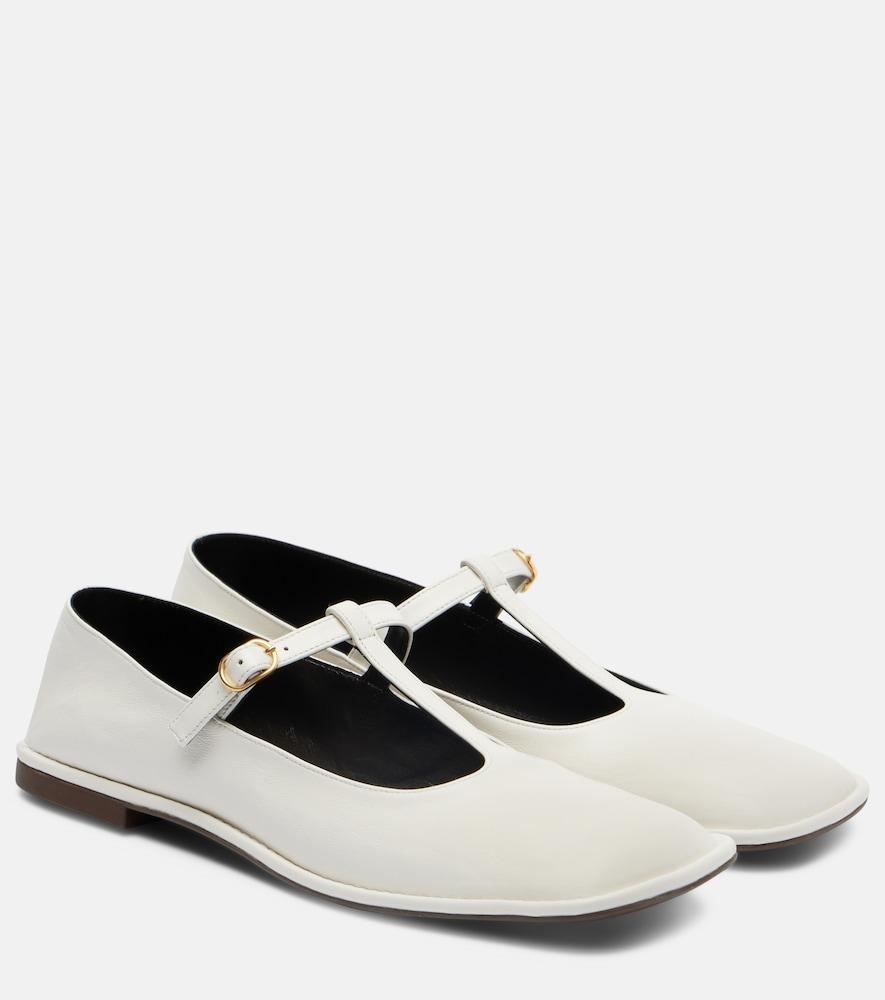 the row leather ballet flats