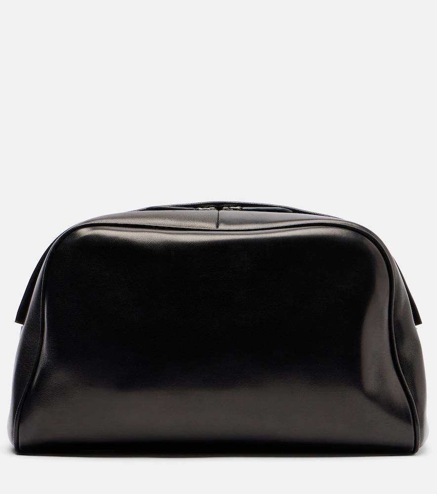 the row leila small leather clutch