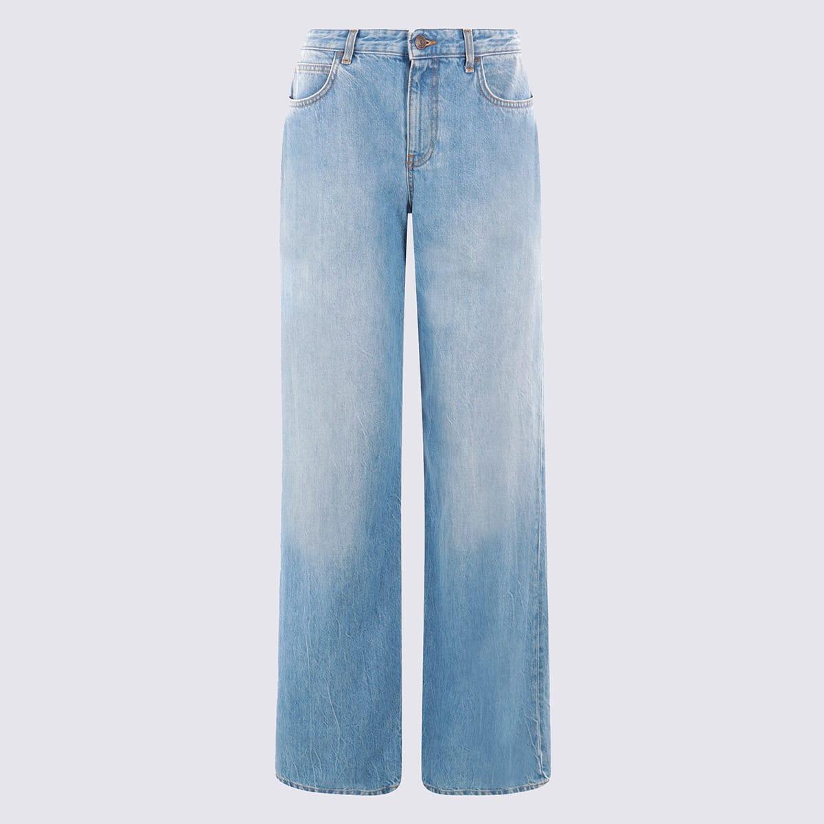 the row light blue cotton eglitta jeans