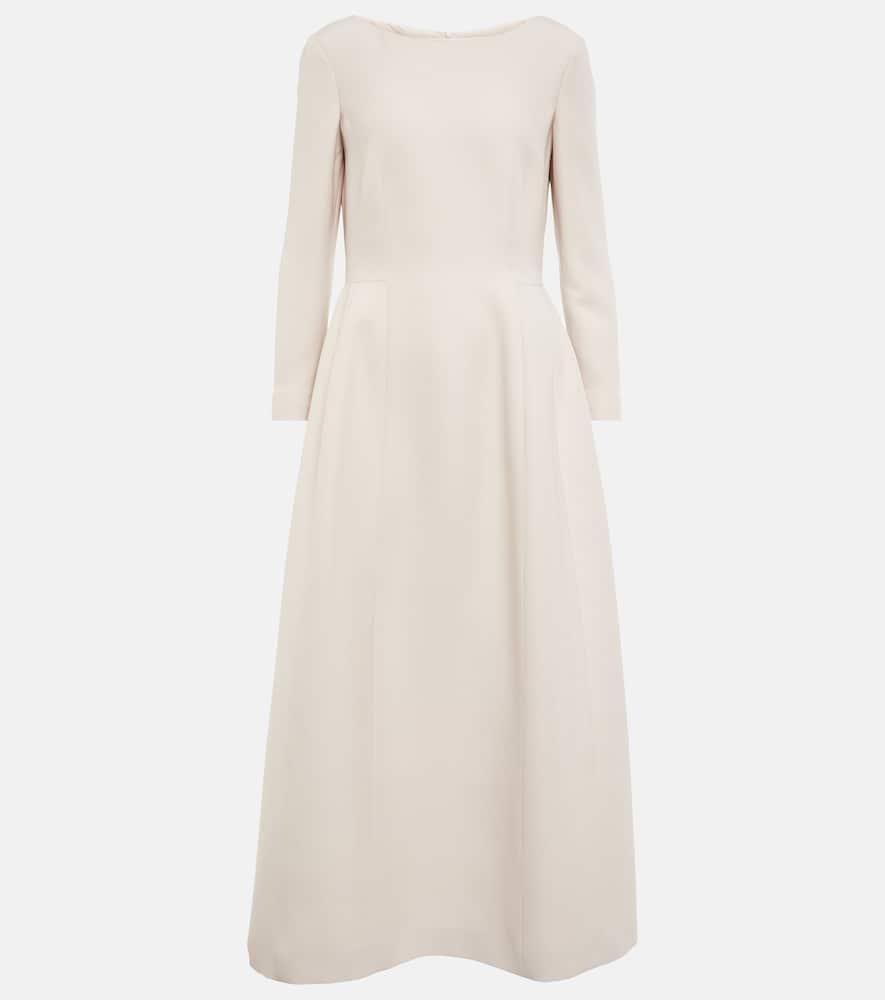 the row lilibet wool and silk midi dress