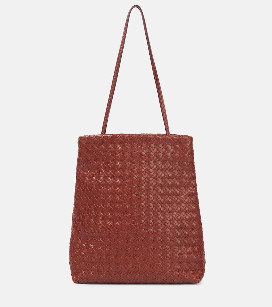 the row lilou woven leather shoulder bag